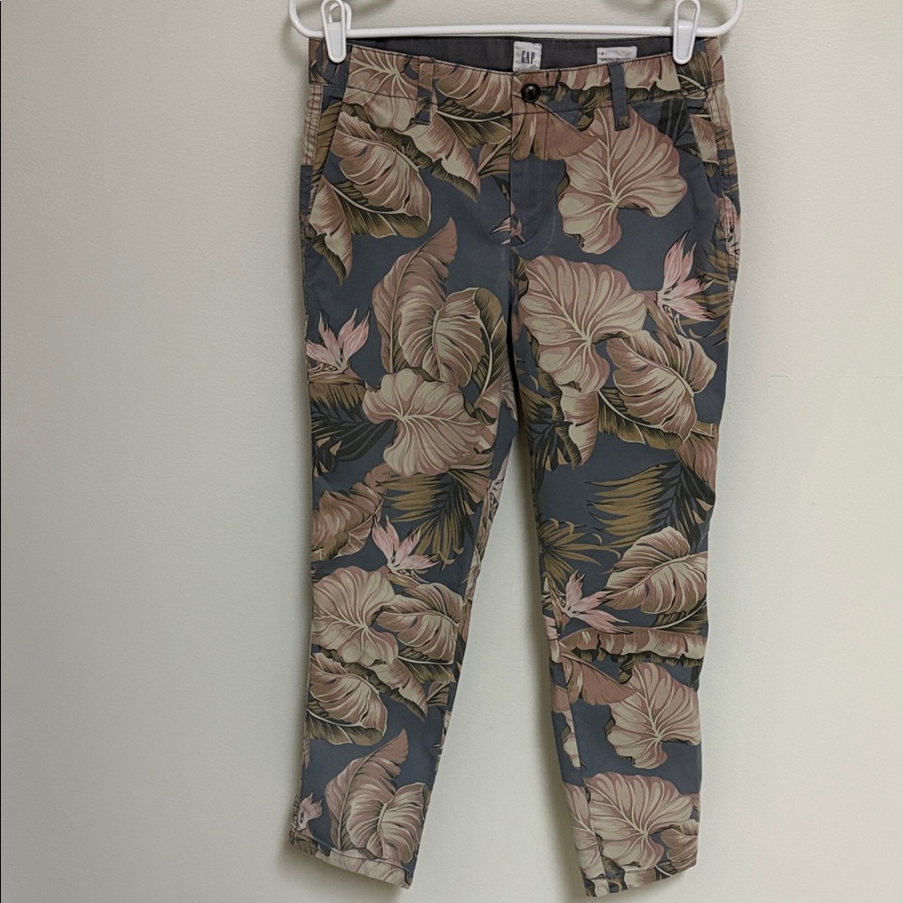 GAP Girlfriend Chino Pants in Pink and Gray